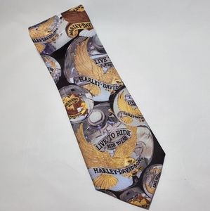Vintage Ralph Marlin Harley Davidson Mens Necktie